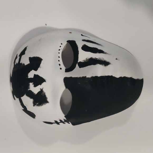 Hand painted OOAK satanic sigil horror creepy mask - Picture 2 of 2